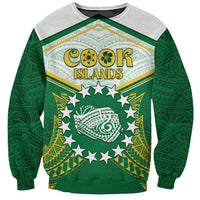 Personalised Cook Islands Ra o te Ui Ariki Sweatshirt Polynesian Pattern LT05 Unisex Green - Polynesian Pride