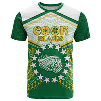 Personalised Cook Islands Ra o te Ui Ariki T Shirt Polynesian Pattern LT05 Green - Polynesian Pride