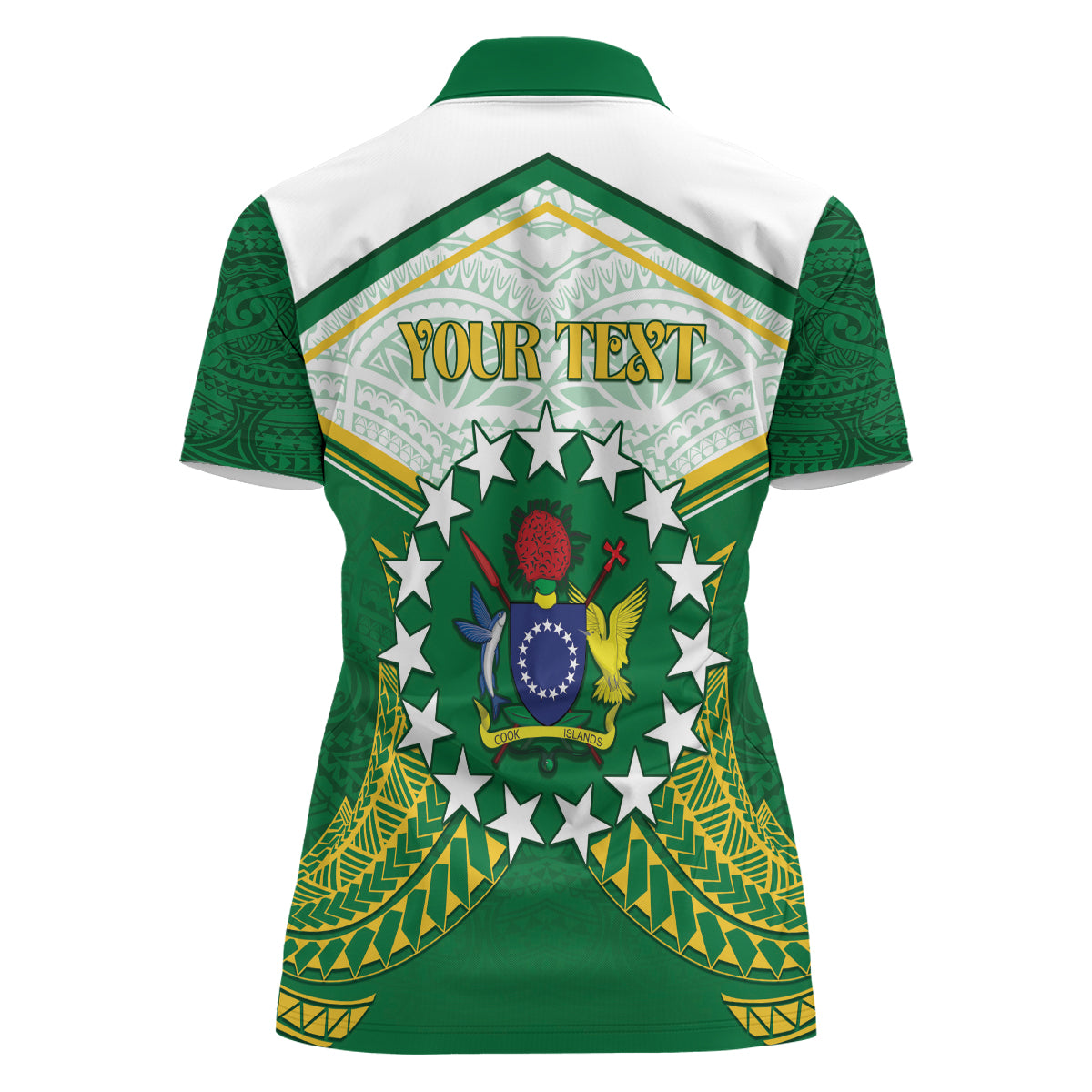 Personalised Cook Islands Ra o te Ui Ariki Women Polo Shirt Polynesian Pattern LT05 - Polynesian Pride