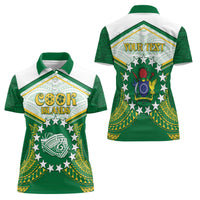 Personalised Cook Islands Ra o te Ui Ariki Women Polo Shirt Polynesian Pattern LT05 - Polynesian Pride