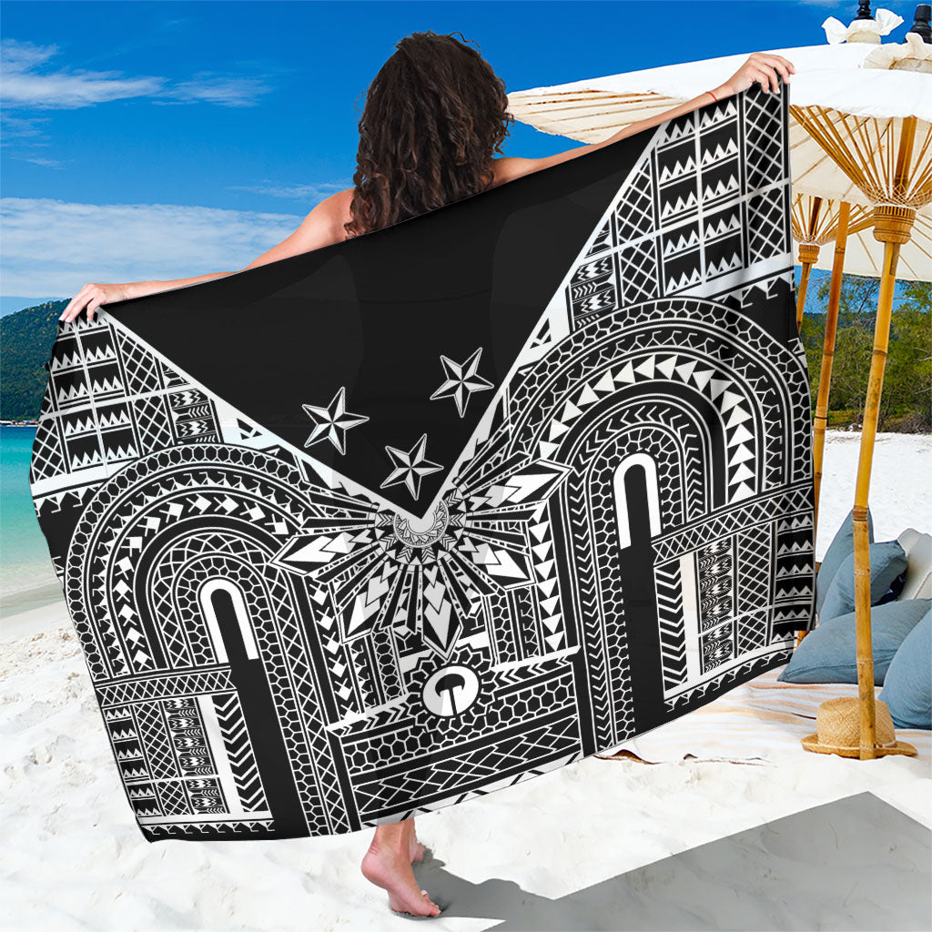 Black Philippines Sun Star Sarong Igorot Tribal Inspiration LT05 One Size 44 x 66 inches Black - Polynesian Pride