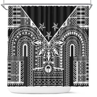 Black Philippines Sun Star Shower Curtain Igorot Tribal Inspiration LT05 Black - Polynesian Pride