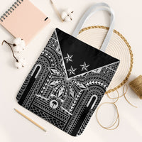 Black Philippines Sun Star Tote Bag Igorot Tribal Inspiration LT05 White Strap One Size Black - Polynesian Pride