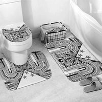White Philippines Sun Star Bathroom Set Igorot Tribal Inspiration LT05 Mat Set Only (3 pcs) One Size White - Polynesian Pride