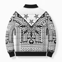 White Philippines Sun Star Bomber Puffer Jacket Igorot Tribal Inspiration LT05 - Polynesian Pride