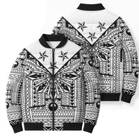 White Philippines Sun Star Bomber Puffer Jacket Igorot Tribal Inspiration LT05 - Polynesian Pride