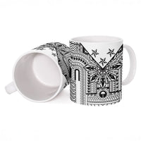 White Philippines Sun Star Ceramic Mug Igorot Tribal Inspiration LT05 - Polynesian Pride