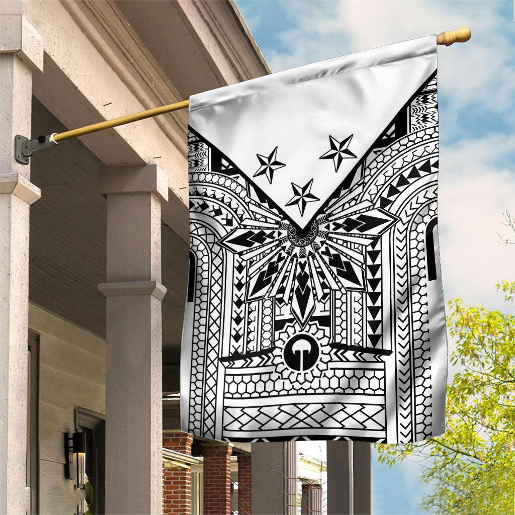 White Philippines Sun Star Garden Flag Igorot Tribal Inspiration LT05 House Flag White - Polynesian Pride