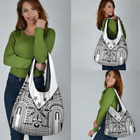 White Philippines Sun Star Grocery Bag Igorot Tribal Inspiration LT05 - Polynesian Pride