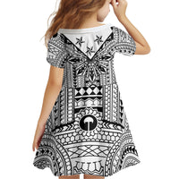 White Philippines Sun Star Kid Short Sleeve Dress Igorot Tribal Inspiration LT05 - Polynesian Pride