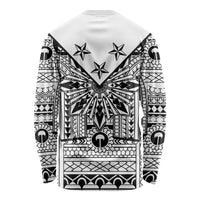 White Philippines Sun Star Long Sleeve Shirt Igorot Tribal Inspiration LT05 - Polynesian Pride
