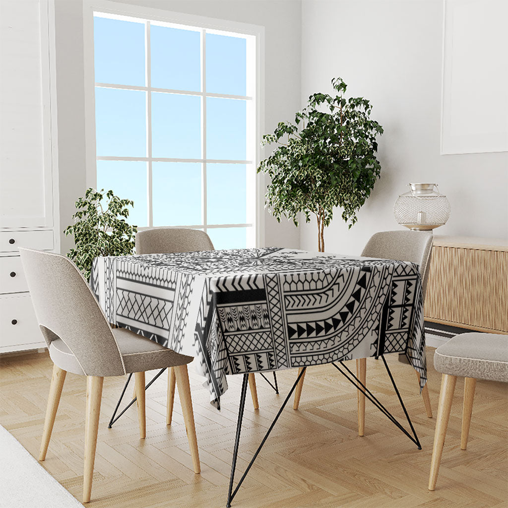 White Philippines Sun Star Tablecloth Igorot Tribal Inspiration LT05 - Polynesian Pride