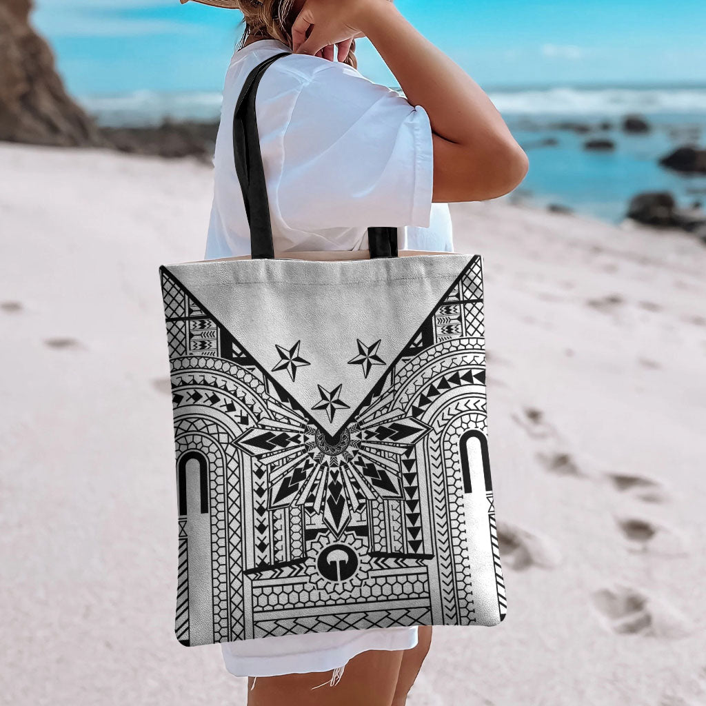 White Philippines Sun Star Tote Bag Igorot Tribal Inspiration LT05 - Polynesian Pride