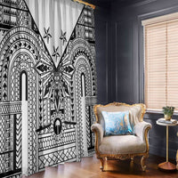 White Philippines Sun Star Window Curtain Igorot Tribal Inspiration LT05 - Polynesian Pride