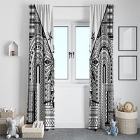 White Philippines Sun Star Window Curtain Igorot Tribal Inspiration LT05 - Polynesian Pride
