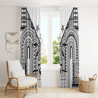 White Philippines Sun Star Window Curtain Igorot Tribal Inspiration LT05 - Polynesian Pride