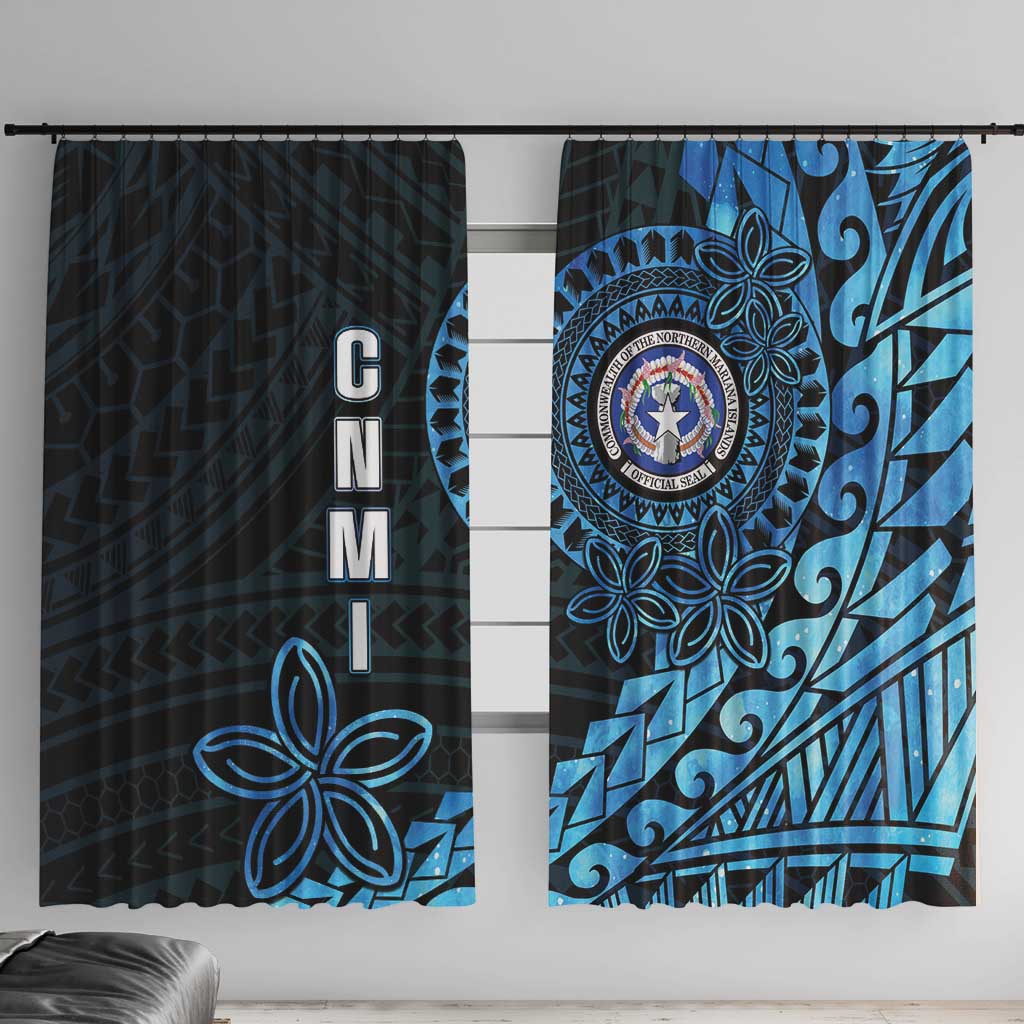 Northern Mariana Islands 78th Liberation Day Window Curtain LT05 With Hooks Blue - Polynesian Pride