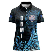 Personalized Northern Mariana Islands 78th Liberation Day Women Polo Shirt LT05 Female Blue - Polynesian Pride