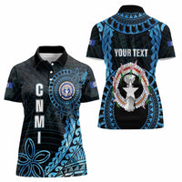 Personalized Northern Mariana Islands 78th Liberation Day Women Polo Shirt LT05 - Polynesian Pride