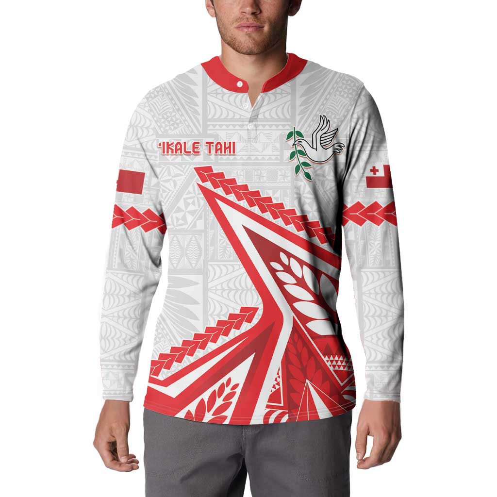 Custom Tonga Rugby 2024 Pacific Button Sweatshirt Go Ikale Tahi LT05 - Polynesian Pride