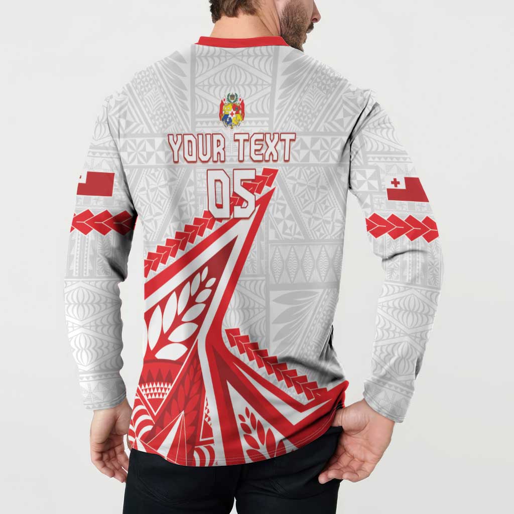 Custom Tonga Rugby 2024 Pacific Button Sweatshirt Go Ikale Tahi LT05 - Polynesian Pride