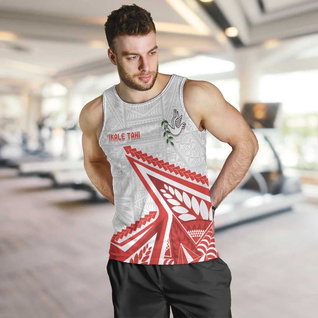 Custom Tonga Rugby 2024 Pacific Men Tank Top Go Ikale Tahi LT05 White - Polynesian Pride