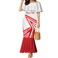 Custom Tonga Rugby 2024 Pacific Mermaid Dress Go Ikale Tahi LT05 Women White - Polynesian Pride
