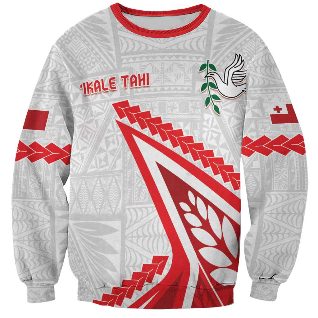 Custom Tonga Rugby 2024 Pacific Sweatshirt Go Ikale Tahi LT05 Unisex White - Polynesian Pride
