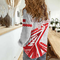 Custom Tonga Rugby 2024 Pacific Women Casual Shirt Go Ikale Tahi LT05 - Polynesian Pride