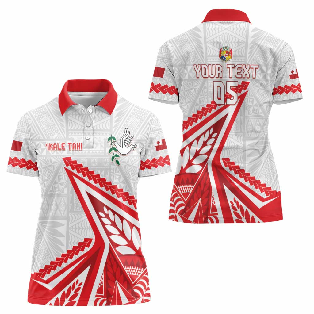 Custom Tonga Rugby 2024 Pacific Women Polo Shirt Go Ikale Tahi LT05 - Polynesian Pride