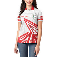 Custom Tonga Rugby 2024 Pacific Women Polo Shirt Go Ikale Tahi LT05 - Polynesian Pride