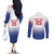 Custom Samoa Rugby 2024 Pacific Couples Matching Off The Shoulder Long Sleeve Dress and Long Sleeve Button Shirt Go Manu Samoa