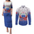 Custom Samoa Rugby 2024 Pacific Couples Matching Puletasi and Long Sleeve Button Shirt Go Manu Samoa