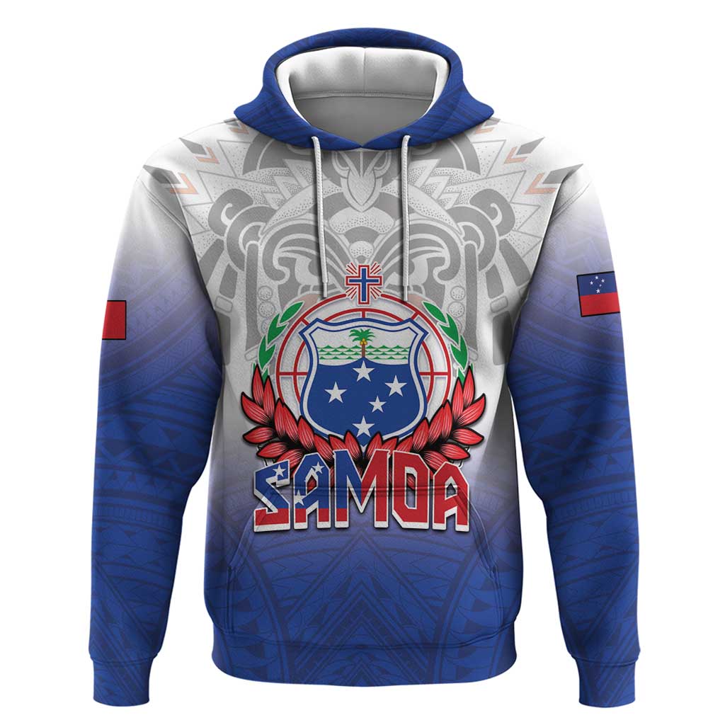 Custom Samoa Rugby 2024 Pacific Hoodie Go Manu Samoa LT05 Pullover Hoodie Blue - Polynesian Pride