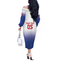 Custom Samoa Rugby 2024 Pacific Off The Shoulder Long Sleeve Dress Go Manu Samoa LT05 - Polynesian Pride