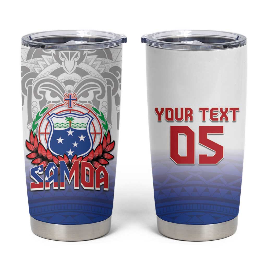Custom Samoa Rugby 2024 Pacific Tumbler Cup Go Manu Samoa LT05 Blue - Polynesian Pride