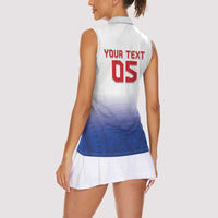 Custom Samoa Rugby 2024 Pacific Women Sleeveless Polo Shirt Go Manu Samoa LT05 - Polynesian Pride