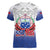 Custom Samoa Rugby 2024 Pacific Women V-Neck T-Shirt Go Manu Samoa