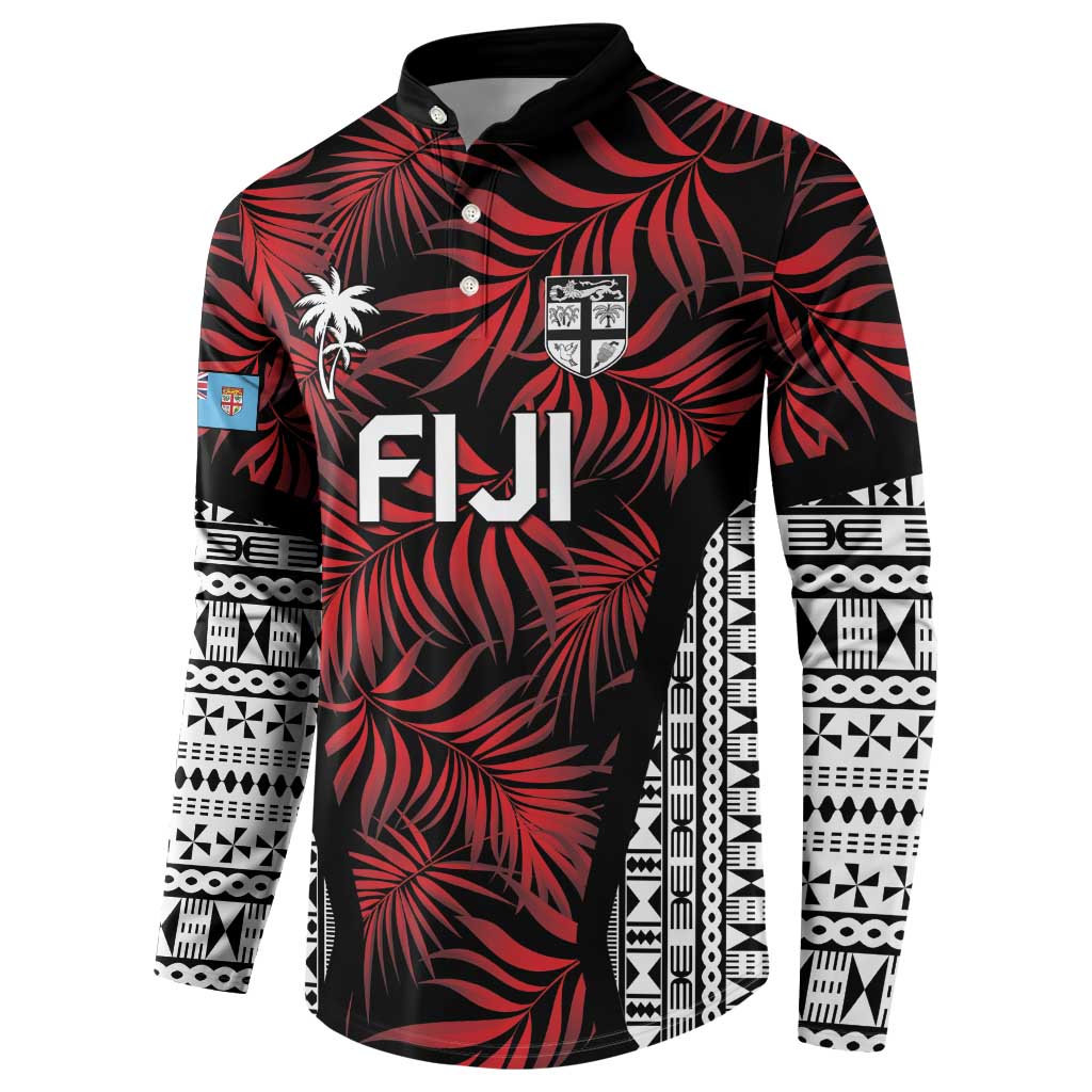 Custom Flying Fijians Rugby 2024 Pacific Button Sweatshirt Go Fiji LT05 - Polynesian Pride