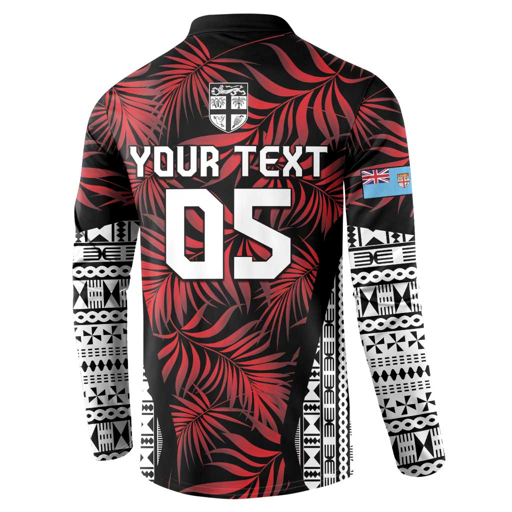 Custom Flying Fijians Rugby 2024 Pacific Button Sweatshirt Go Fiji LT05 - Polynesian Pride