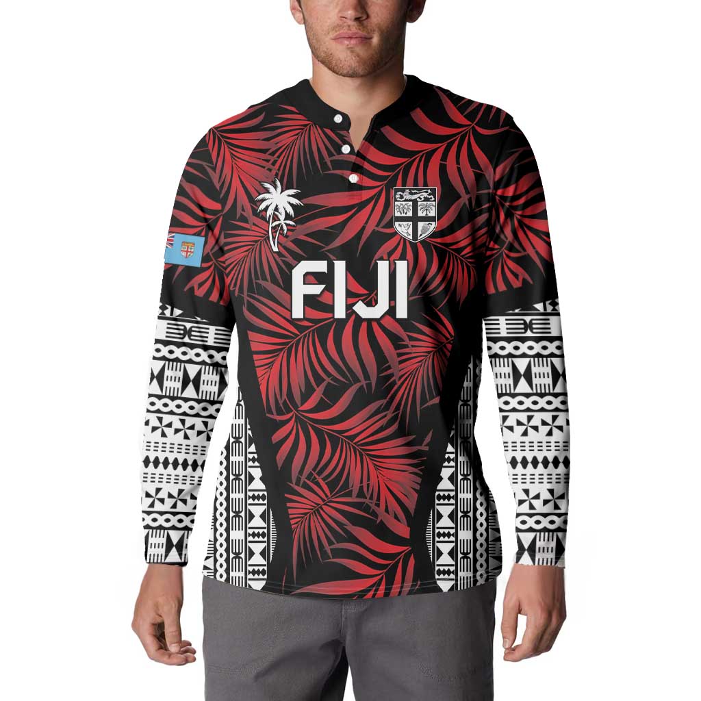 Custom Flying Fijians Rugby 2024 Pacific Button Sweatshirt Go Fiji LT05 - Polynesian Pride