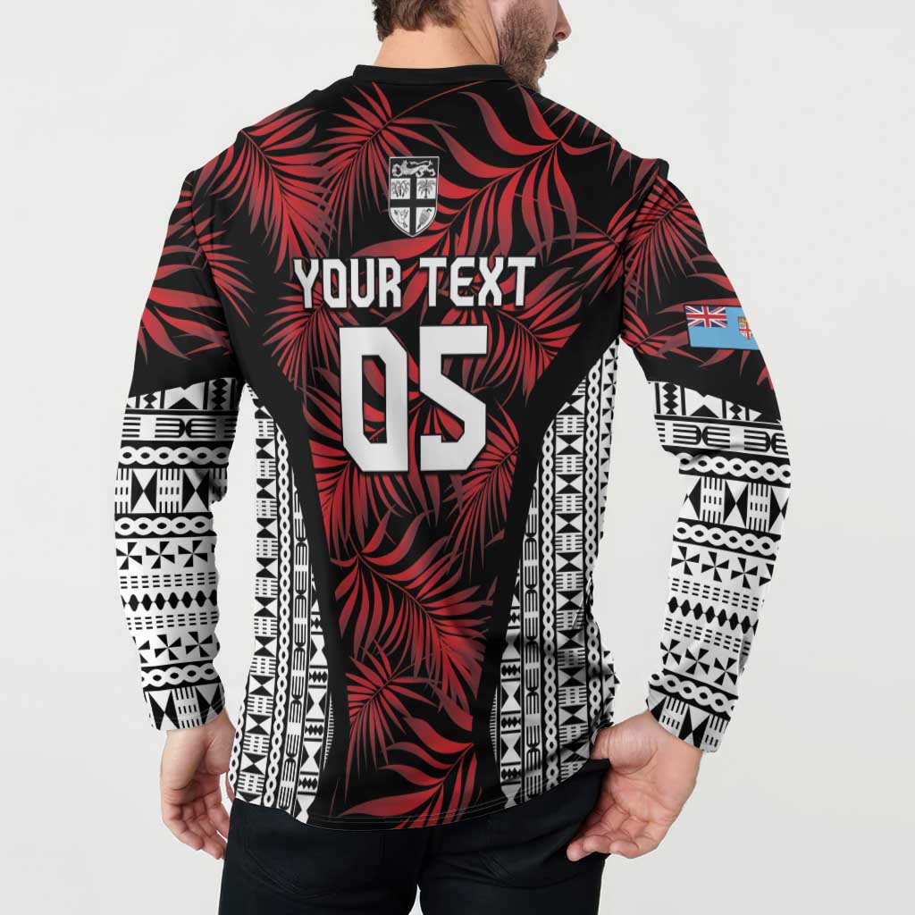 Custom Flying Fijians Rugby 2024 Pacific Button Sweatshirt Go Fiji LT05 - Polynesian Pride