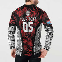 Custom Flying Fijians Rugby 2024 Pacific Button Sweatshirt Go Fiji LT05 - Polynesian Pride