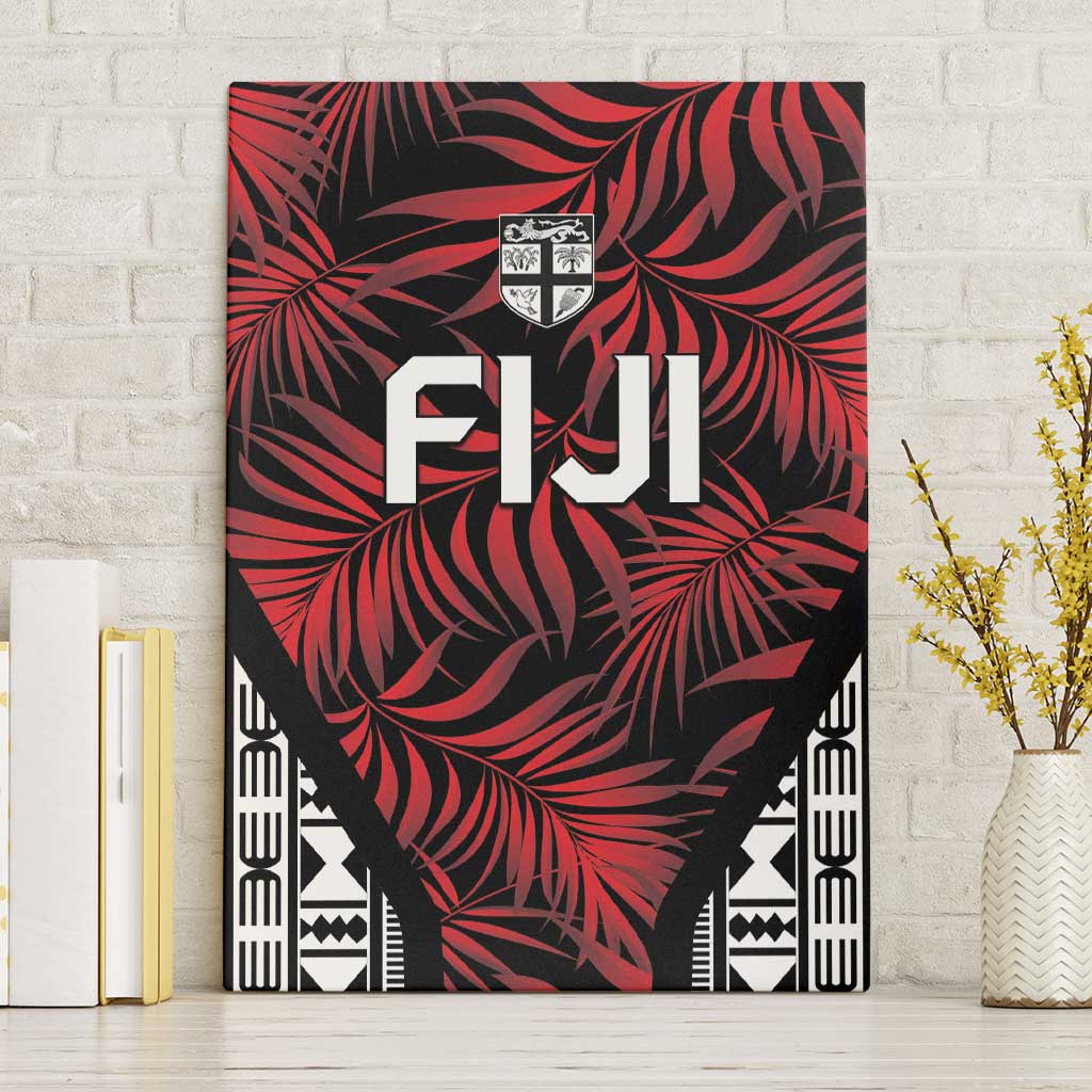 Flying Fijians Rugby 2024 Pacific Canvas Wall Art Go Fiji LT05 Without Frame Black - Polynesian Pride