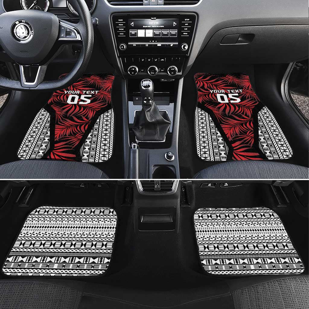 Flying Fijians Rugby 2024 Pacific Car Mats Go Fiji LT05 Set 4pcs Black - Polynesian Pride