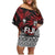 Custom Flying Fijians Rugby 2024 Pacific Family Matching Off Shoulder Short Dress and Hawaiian Shirt Go Fiji