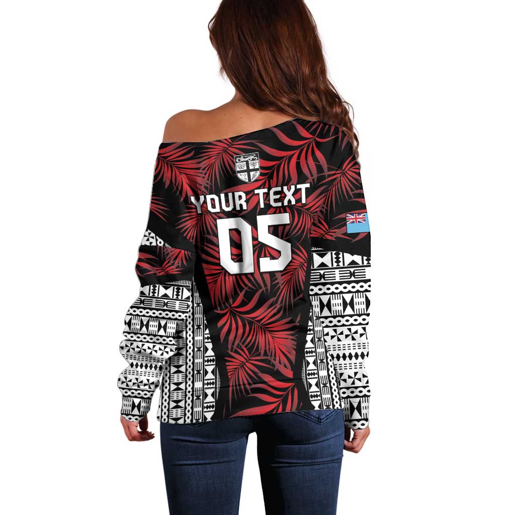 Custom Flying Fijians Rugby 2024 Pacific Off Shoulder Sweater Go Fiji LT05 - Polynesian Pride