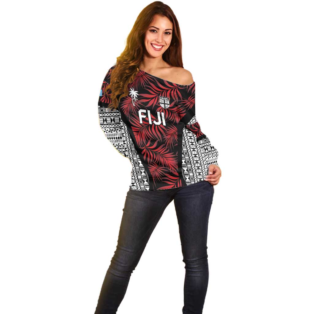 Custom Flying Fijians Rugby 2024 Pacific Off Shoulder Sweater Go Fiji LT05 - Polynesian Pride