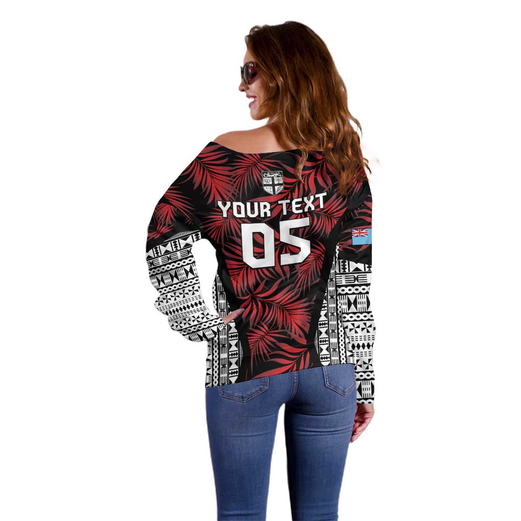 Custom Flying Fijians Rugby 2024 Pacific Off Shoulder Sweater Go Fiji LT05 - Polynesian Pride