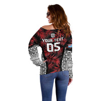 Custom Flying Fijians Rugby 2024 Pacific Off Shoulder Sweater Go Fiji LT05 - Polynesian Pride